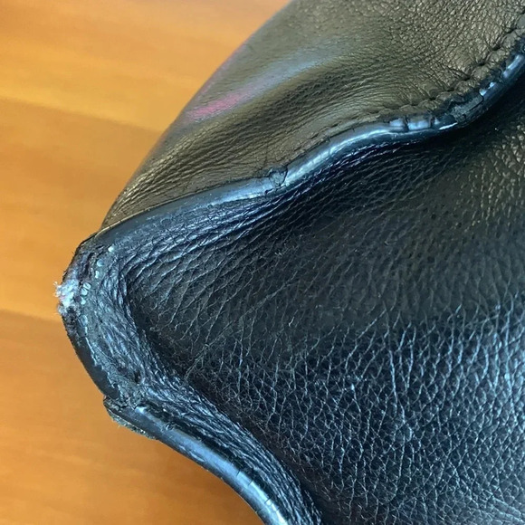 Good condition PRADA BAG black smooth soft leather double handle satchel - Picture 12 of 12